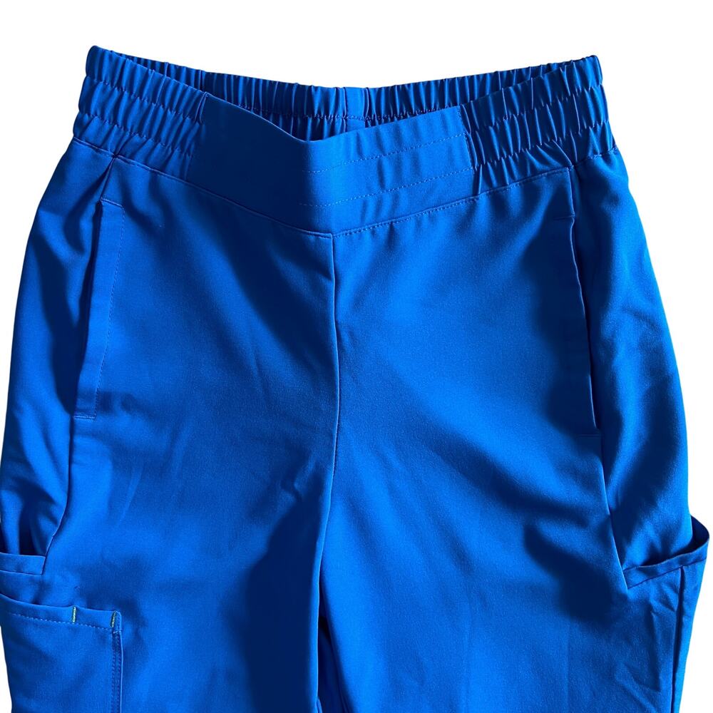 Grey’s Anatomy Evolve Scrub Pants XXS Royal Blue Stretch Cargo Jogger - Picture 2 of 16